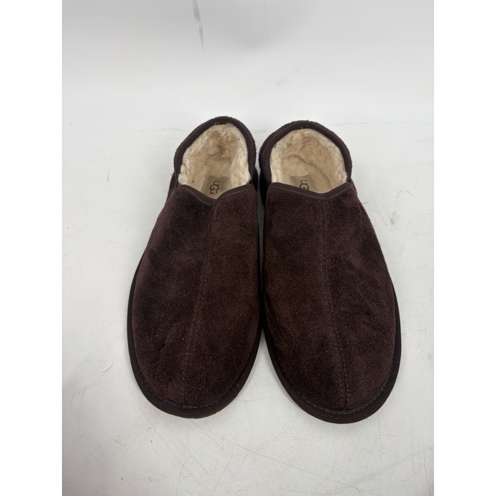 UGG Australia Scuff Romeo II Men's Size 10 Slippers Brown Suede Sheepskin - Picture 2 of 11
